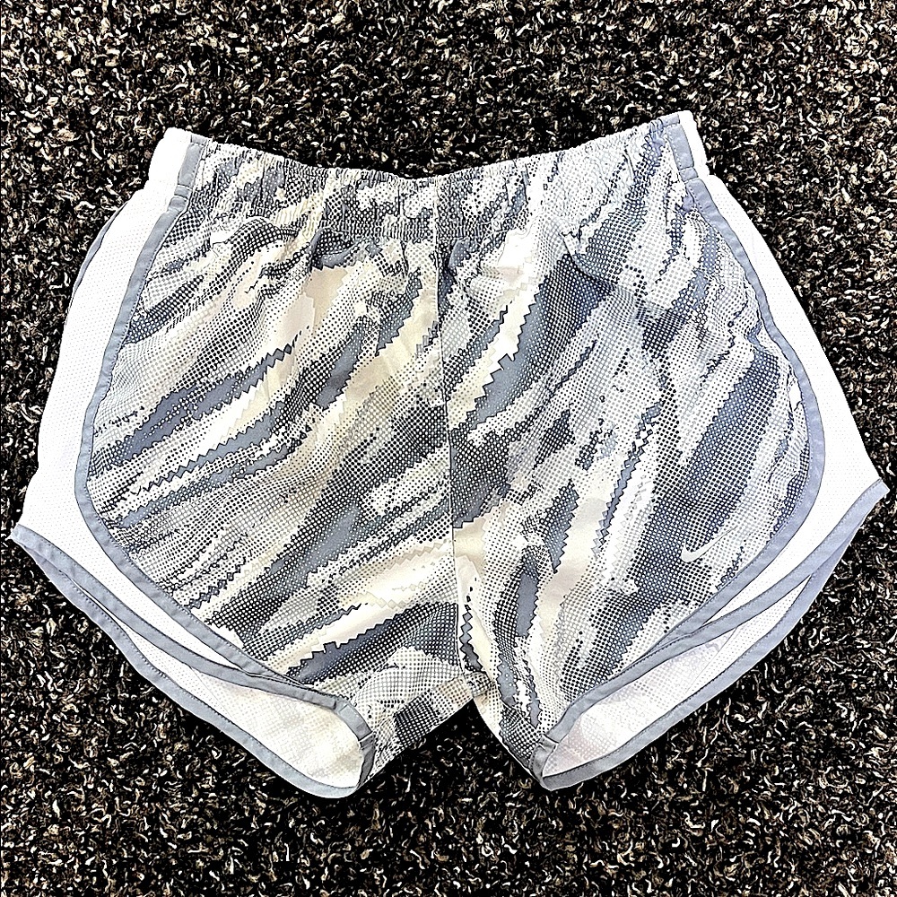 Nike Women's Athletic Shorts in Gray and White